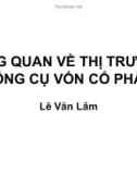 Bài giảng Thị trường tài chính: Tổng quan về thị trường công cụ vốn cổ phần - Lê Văn Lâm