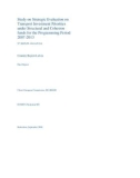 Book: Study on Strategic Evaluation on Transport Investment Priorities under Structural and Cohesion funds for the Programming