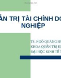 Bài giảng Quản trị tài chính doanh nghiệp - TS. Ngô Quang Huân