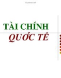 Bài giảng Tài chính tiền tệ: Chương 13 - Tài chính quốc tế