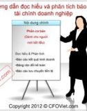 Bài giảng Hướng dẫn đọc hiểu và phân tích báo cáo tài chính doanh nghiệp