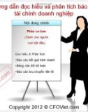 Bài giảng Hướng dẫn đọc và hiểu phân tích báo cáo tài chính doanh nghiệp