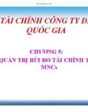 Bài giảng Tài chính công ty đa quốc gia - Chương 5: Quản trị rủi ro tài chính tại MNCs