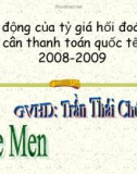 Tiểu luận Tác động của tỷ giá hối đoái đến cán cân thanh toán quốc tế 2008-2009