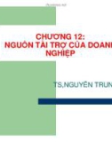 Bài giảng Chương 12: Nguồn tài trợ của doanh nghiệp - TS. Nguyễn Trung Trực