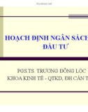 Bài giảng Chương 7: Hoạch định ngân sách vốn đầu tư - PGS.TS. Trương Đông Lộc