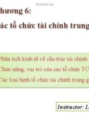 Bài giảng Lý thuyết tài chính tiền tệ: Chương 6 - Lê Vân Chi