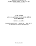 Giáo trình mô đun Kế toán hành chính (Nghề: Kế toán - Trình độ: Cao đẳng) - Trường CĐ Kinh tế - Kỹ thuật Bạc Liêu