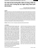 Các nhân tố ảnh hưởng đến ý định sử dụng ví điện tử của sinh viên Trường Đại học Ngân hàng Thành phố Hồ Chí Minh