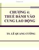 Bài giảng Phân tích chính sách thuế: Chương 4 - Ts. Lê Quang Cường