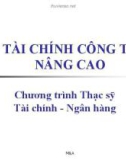 Bài giảng Tài chính công ty nâng cao: Chương 9