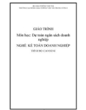 Giáo trình Dự toán ngân sách doanh nghiệp (Nghề Kế toán doanh nghiệp - Trình độ Cao đẳng): Phần 1 - CĐ GTVT Trung ương I