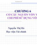 Bài giảng Tài chính doanh nghiệp: Chương 6 - Nguyễn Thị Hà