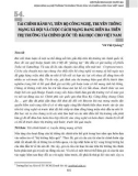 Tài chính hành vi, tiến bộ công nghệ, truyền thông mạng xã hội và cuộc cách mạng đang diễn ra trên thị trường tài chính Quốc tế: Bài học cho Việt Nam