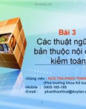 Bài 3 Các thuật ngữ cơ bản thuộc nội dung kiểm toán