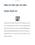 Đầu óc tỉnh táo sẽ nắm được các thời cơ