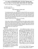 Các nhân tố ảnh hưởng đến tín dụng thương mại của các công ty ngành thực phẩm niêm yết trên Hose