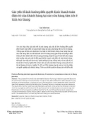 Các yếu tố ảnh hưởng đến quyết định thanh toán điện tử của khách hàng tại các cửa hàng tiện ích ở tỉnh An Giang