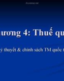 Chương 4: Thuế quan (Lý thuyết & chính sách TM quốc tế)