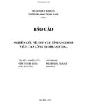 Báo cáo: Nghiên cứu về nhu cầu tín dụng sinh viên cho công ty Prudential