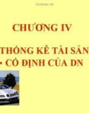 Bài giảng Thống kê doanh nghiệp - Chương 4: Thống kê tài sản cố định của doanh nghiệp