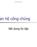 HUA Quan hệ công chúng: Nội dung ôn tập