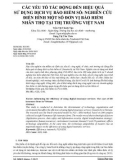 Các yếu tố tác động đến hiệu quả sử dụng dịch vụ bảo hiểm số: Nghiên cứu điển hình một số đơn vị bảo hiểm nhân thọ tại thị trường Việt Nam