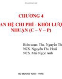 Mối quan hệ chi phí-khối lượng-lợi nhuận(C-V-P)