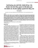 Ảnh hưởng của tuổi đời, trình độ học vấn thành viên hội đồng quản trị đến hiệu quả tài chính của doanh nghiệp ngành bất động sản