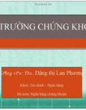 Bài giảng Thị trường chứng khoán - Đặng Thị Lan Phương