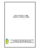 BÁO CÁO QUÝ 1 năm 2008 (Tháng 01-03/2008) - Chương trình phát triển nông thôn Thừa Thiên Huế - Việt