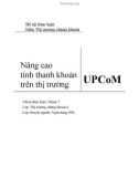 Nâng cao tính thanh khoản trên thị trường