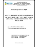 Khoá luận tốt nghiệp: Phân tích hoạt động cho vay ngắn hạn tại ngân hàng TMCP Phát Triển TP.HCM (HDBank) – Chi nhánh Đồng Nai – PGD Trảng Bom