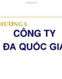 Bài giảng Tài chính quốc tế ( Đại học công nghiệp TP Hồ Chí Minh) - Chương 5