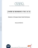 CAHIER DE RECHERCHE n°2011-01 E2: Evaluation of European Mutual funds Performance