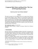 Corporate debt choice and board size: The case of oil exporting economy