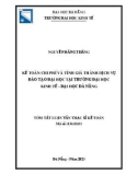 Tóm tắt Luận văn Thạc sĩ Kế toán: Kế toán chi phí và tính giá thành dịch vụ đào tạo đại học tại Trường Đại học Kinh tế-Đại họ Đà Nẵng