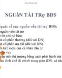 Nguồn tài trợ bất động sản