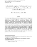 An empirical investigation of the relationship between stock return and trading volume: Evidence from the Jordanian banking sector