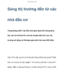 Sóng thị trường đến từ các nhà đầu cơ