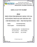 Khoá luận tốt nghiệp: Phân tích tình hình huy động vốn tại Ngân hàng TMCP Sài Gòn Thương Tín – chi nhánh Hoa Việt - PGD Ngô Quyền