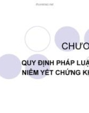 QUY ĐỊNH PHÁP LUẬT VỀ NIÊM YẾT CHỨNG KHOÁN