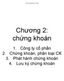 Bài giảng: Thị trường chứng khoán-Chương 2