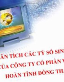 Đề Tài: Phân tích các tỷ số sinh lợi của công ty cổ phần vĩnh hoàn tỉnh Đồng Tháp