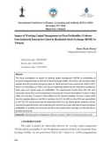 Impact of Working Capital Management on Firm Profitability: Evidence from Industrial Enterprises Listed in Hochiminh Stock Exchange (HOSE) in Vietnam