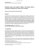 Financial crisis and corporate failure: The going concern assumption findings from Athens stock exchange