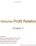 Lecture Managerial accounting for managers (4e) - Chapter 3: Cost-volume-profit relationships