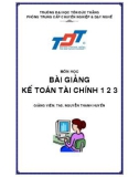 Bài giảng kế toán tài chính - Nguyễn Thanh Huy