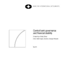 Central bank governance and financial stability: A report by a Study Group