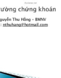 Bài giảng Thị trường chứng khoán: Chương 1 – GV. Nguyễn Thu Hằng